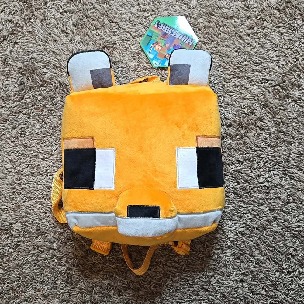 Minecraft Fox Plush Backpack Bag Mojang Studios Purse - Picture 1 of 2